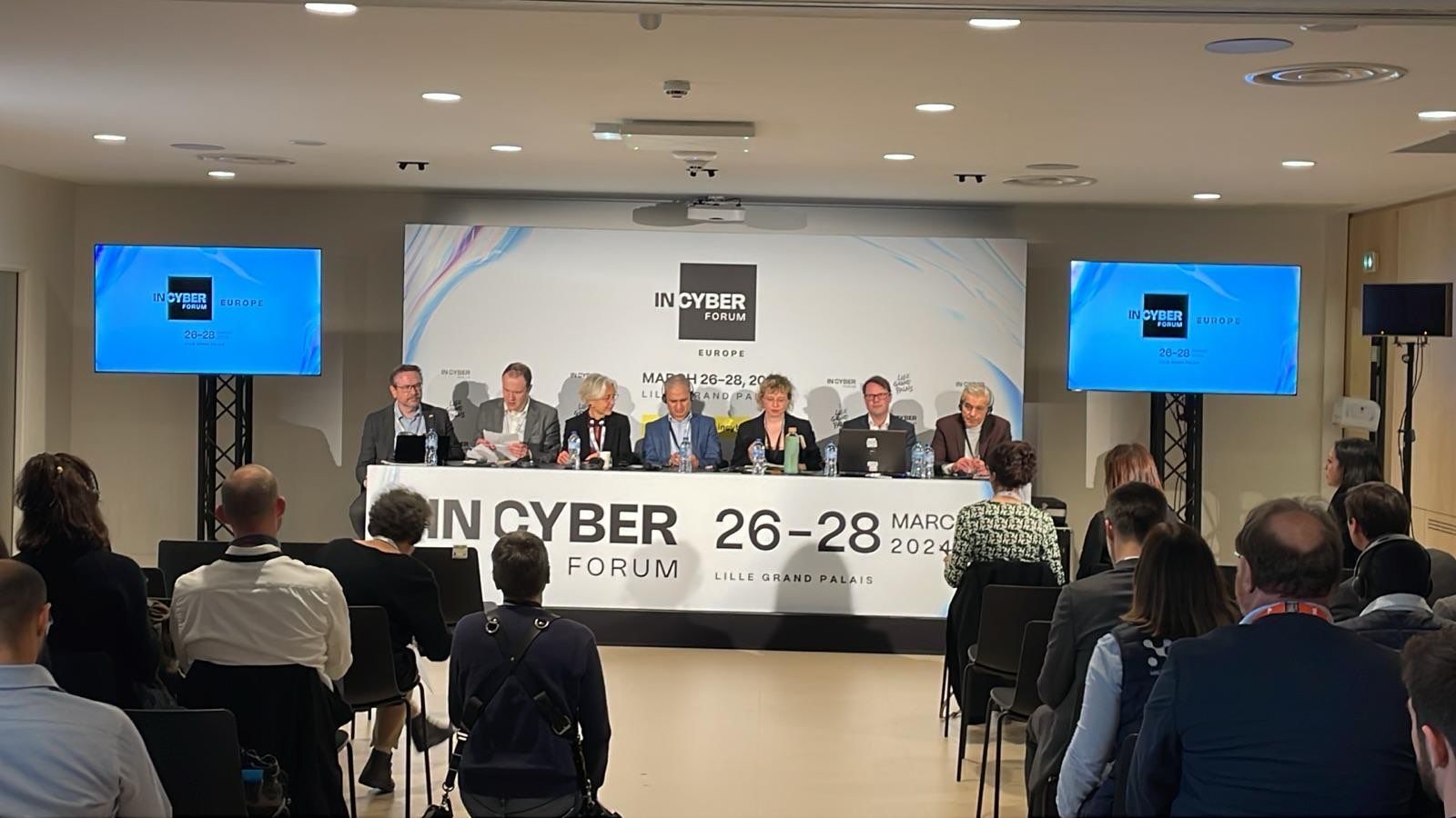 Panel discussion during InCyber Forum, Lille France, March 27, 2024
